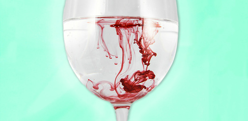 Blood Runs Thicker Than Water - blood in water glass