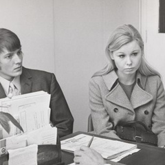 A couple visiting a Brook Advisory Centre in the 1960s. Image courtesy of Brook