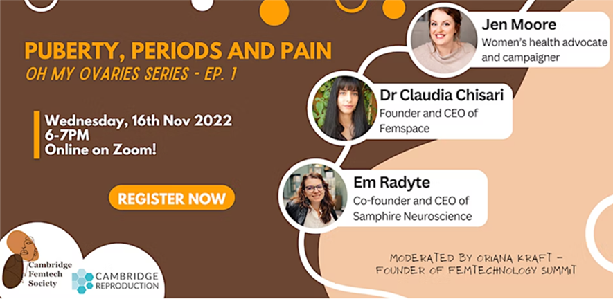 Oh my ovaries! event 1: Puberty, Periods and Pain image Oh my ovaries! event 1: Puberty, Periods and Pain image