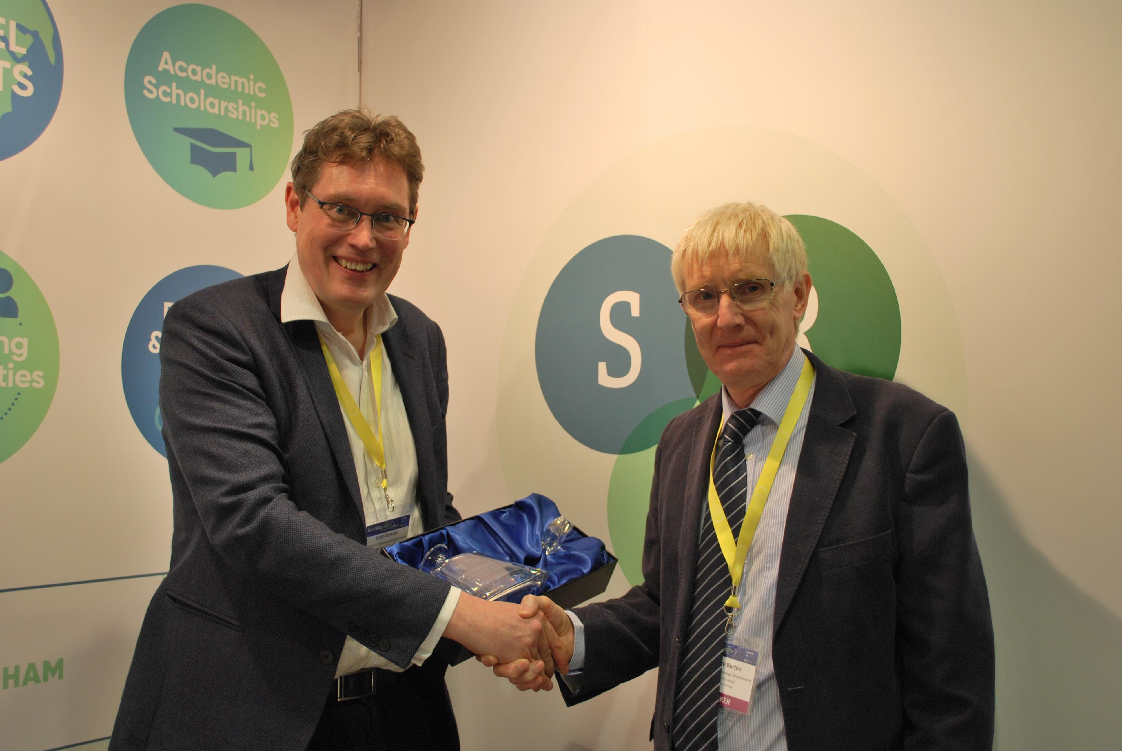 Graham Burton being presented with the 2019 SRF Distinguished Scientist Award Graham Burton being presented with the 2019 SRF Distinguished Scientist Award